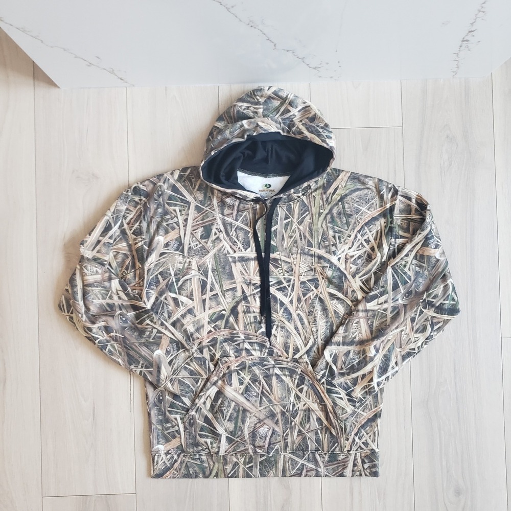 Mossy‎ Oak Hoodie Mens M Camo Pullover Sweatshirt Fleece Lined Hunting Outdoor